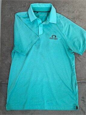 Under Armour Orange County National Teal Golf Polo Embroidered HeatGear Men’s M